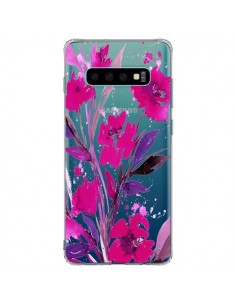Coque Samsung S10 Plus Roses Fleur Flower Transparente -...