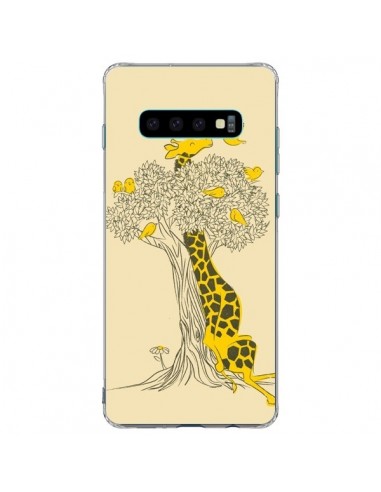 Coque Samsung S10 Plus Girafe Amis Oiseaux - Jay Fleck