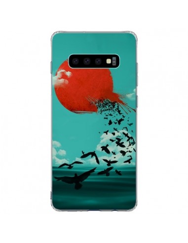 Coque Samsung S10 Plus Soleil Oiseaux Mer - Jay Fleck