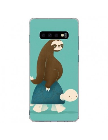 Coque Samsung S10 Plus Tortue Taxi Singe Slow Ride - Jay Fleck