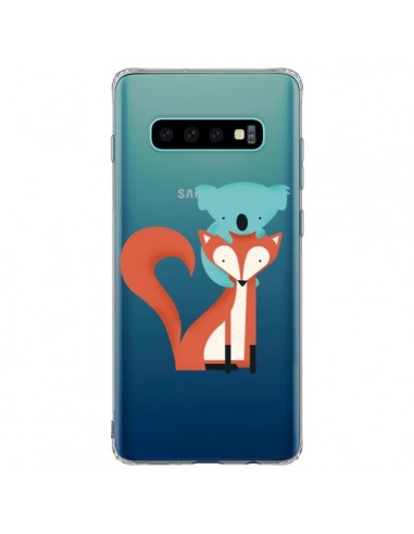Coque Samsung S10 Plus Renard et Koala Love Transparente - Jay Fleck