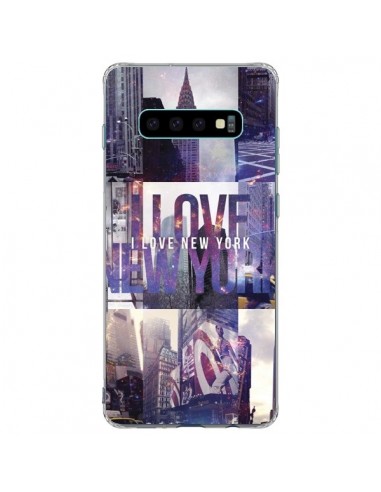 Coque Samsung S10 Plus I love New Yorck City violet - Javier Martinez