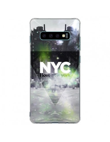 Coque Samsung S10 Plus I Love New York City Vert - Javier Martinez