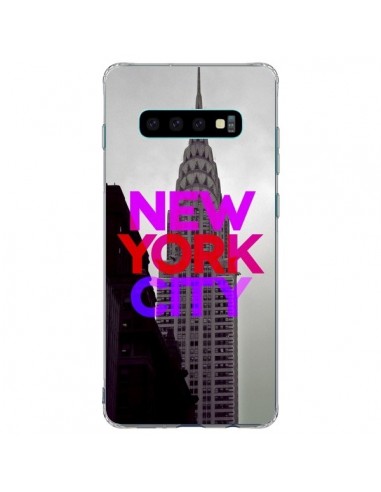 Coque Samsung S10 Plus New York City Rose Rouge - Javier Martinez