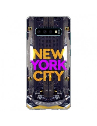 Coque Samsung S10 Plus New York City Orange Violet - Javier Martinez