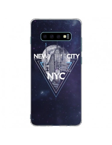 Coque Samsung S10 Plus New York City Triangle Bleu - Javier Martinez