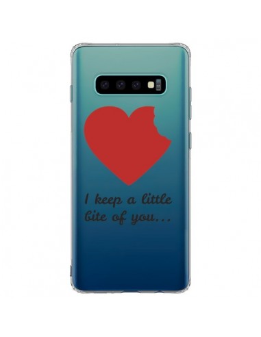 Coque Samsung S10 Plus I keep a little bite of you Love Heart Amour Transparente - Julien Martinez