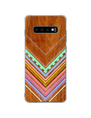 Coque Samsung S10 Plus Azteque Arbutus Pastel Bois Aztec Tribal - Jenny Mhairi