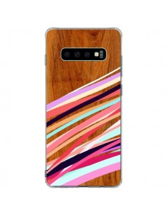 Coque Samsung S10 Plus Wooden Waves Coral Bois Azteque...