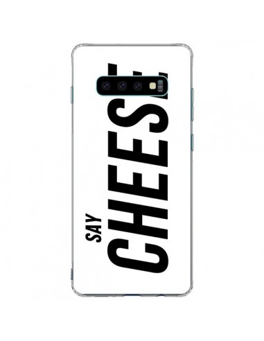 Coque Samsung S10 Plus Say Cheese Smile Blanc - Jonathan Perez