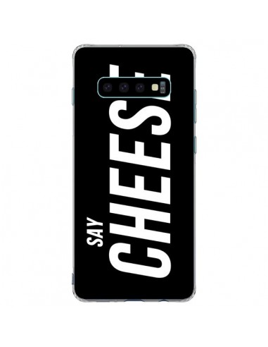 Coque Samsung S10 Plus Say Cheese Smile Noir - Jonathan Perez