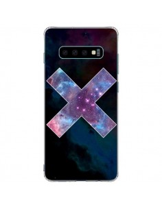 Coque Samsung S10 Plus Nebula Cross Croix Galaxie -...