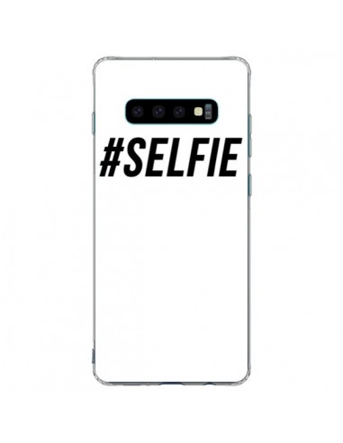 Coque Samsung S10 Plus Hashtag Selfie Noir Vertical - Jonathan Perez