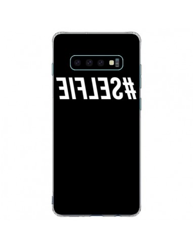 Coque Samsung S10 Plus Hashtag Selfie Blanc Inversé - Jonathan Perez