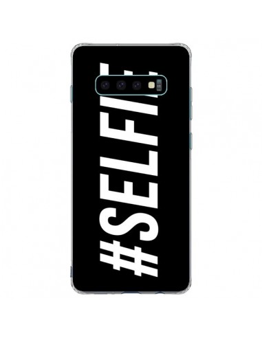 Coque Samsung S10 Plus Hashtag Selfie Noir Horizontal - Jonathan Perez