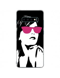 Coque Samsung S10 Plus Fille Lunettes Roses - Jonathan Perez