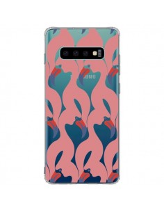 Coque Samsung S10 Plus Flamant Rose Flamingo Transparente...