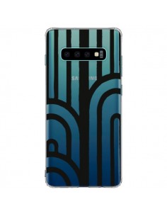 Coque Samsung S10 Plus Geometric Noir Transparente -...