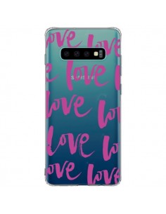 Coque Samsung S10 Plus Love Love Love Amour Transparente...