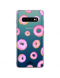 Coque Samsung S10 Plus Pink Donuts Rose Transparente -...