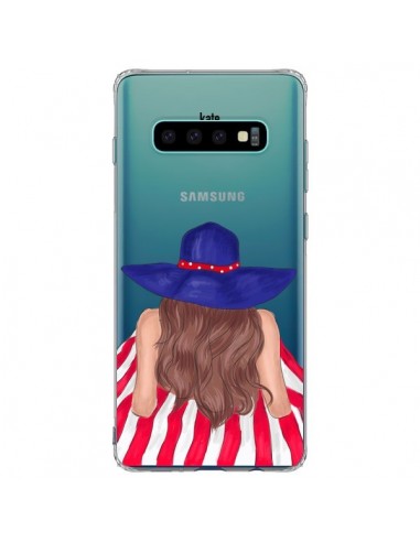 Coque Samsung S10 Plus Beah Girl Fille Plage Transparente - kateillustrate