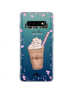 Coque Samsung S10 Plus I love you More Than Coffee Glace...