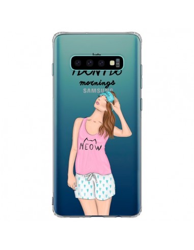 Coque Samsung S10 Plus I Don't Do Mornings Matin Transparente - kateillustrate
