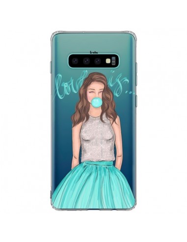 Coque Samsung S10 Plus Bubble Girls Tiffany Bleu Transparente - kateillustrate