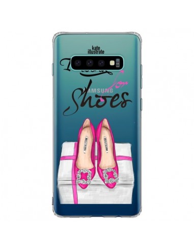 Coque Samsung S10 Plus I Work For Shoes Chaussures Transparente - kateillustrate