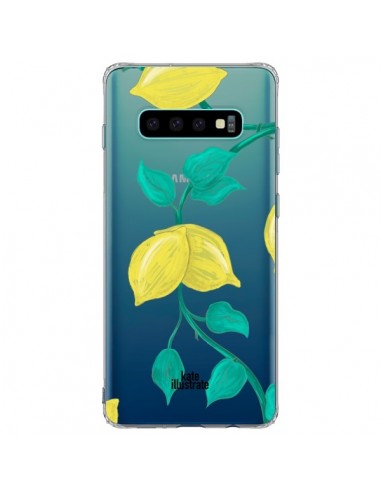 Coque Samsung S10 Plus Lemons Citrons Transparente - kateillustrate