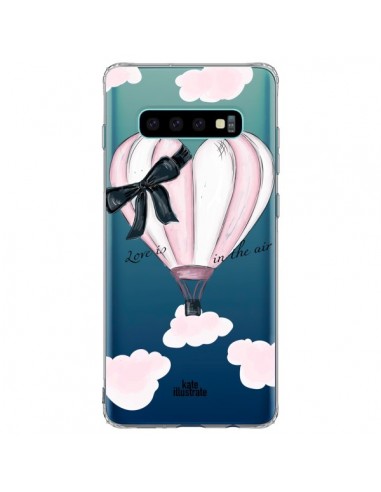 Coque Samsung S10 Plus Love is in the Air Love Montgolfier Transparente - kateillustrate
