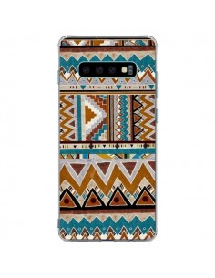 Coque Samsung S10 Plus Azteque Vert Marron - Kris Tate