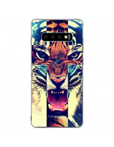 Coque Samsung S10 Plus Tigre Swag Croix Roar Tiger - Laetitia