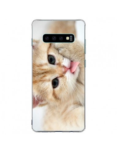 Coque Samsung S10 Plus Chat Cat Tongue - Laetitia