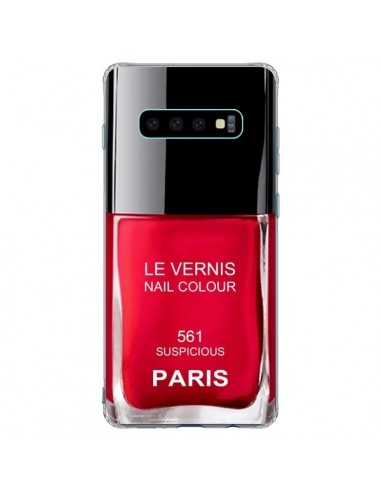 Coque Samsung S10 Plus Vernis Paris Suspicious Rouge - Laetitia