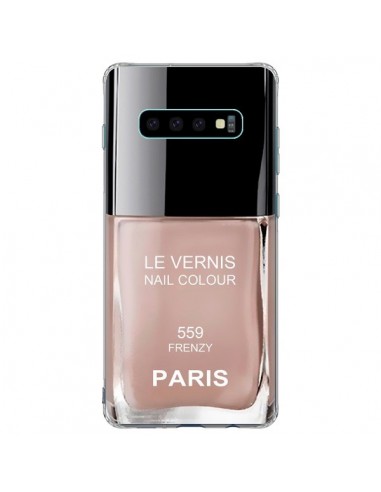 Coque Samsung S10 Plus Vernis Paris Frenzy Beige - Laetitia