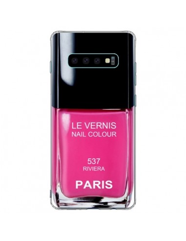 Coque Samsung S10 Plus Vernis Paris Riviera Rose - Laetitia