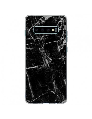 Coque Samsung S10 Plus Marbre Marble Noir Black - Laetitia
