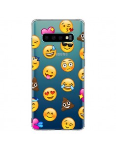 Coque Samsung S10 Plus Emoticone Emoji Transparente -...