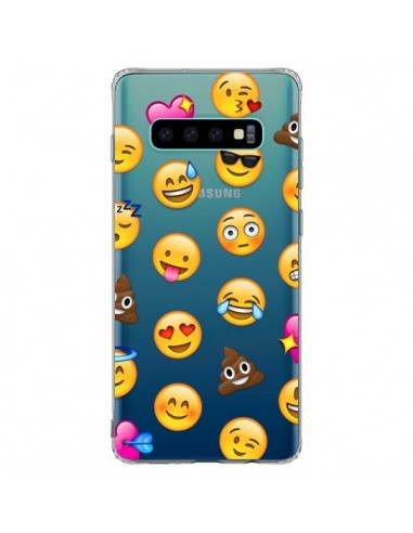Coque Samsung S10 Plus Emoticone Emoji Transparente - Laetitia