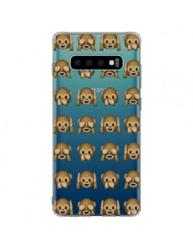 Coque Samsung S10 Plus Singe Monkey Emoticone Emoji Transparente - Laetitia