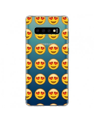 Coque Samsung S10 Plus Love Amoureux Smiley Emoticone Emoji Transparente - Laetitia