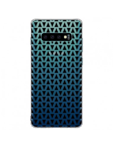 Coque Samsung S10 Plus Triangles Romi Azteque Noir Transparente - Laetitia