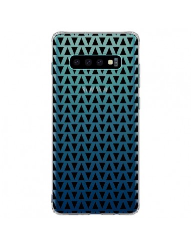 Coque Samsung S10 Plus Triangles Romi Azteque Noir Transparente - Laetitia