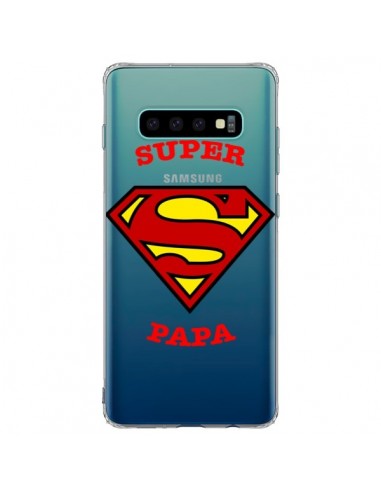 Coque Samsung S10 Plus Super Papa Transparente - Laetitia