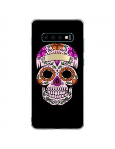 Coque Samsung S10 Plus Tête de Mort Mexicaine Multicolore...