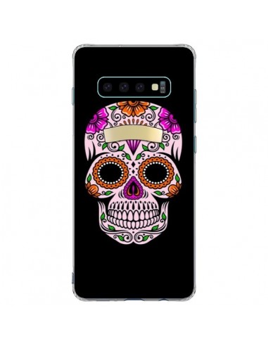 Coque Samsung S10 Plus Tête de Mort Mexicaine Multicolore - Laetitia