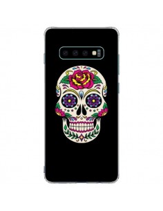 Coque Samsung S10 Plus Tête de Mort Mexicaine Multicolore...
