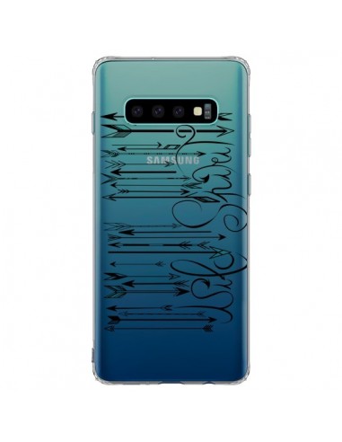 Coque Samsung S10 Plus Code Barres Flèches Transparente - LouJah