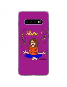 Coque Samsung S10 Plus Fille Relax Zen Yoga -...